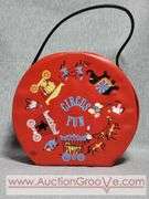 Vintage SPP Vinyl Circus Fun Lunch Box. Rare, Hard to Find. 9 x 3.5 x 8. A2