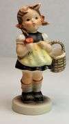 1972 Vintage M.I. Hummel "Sister" figurine, also known as "Girl with Basket" or "Little Sister".  Hummel. 4.5". TMK 4 mark © by Goebel, W. Goebel, W. Germany used up to 1972.
