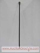 RARE Antique Pewter Top Carnival Baseball Stick/Cane W/ Rattle. 34.5". A2