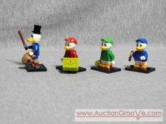 Uncle Scrooge, Huey, Dewey and Louie. Lego Figurines. A1