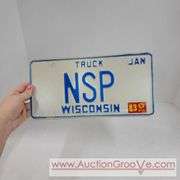 1981 Wisconsin Truck License Plate NSP. A4
