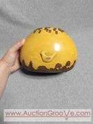 Yellow and Brown Ceramic Lidded Chicken Dish. 8 x 6 x 8. A3