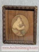Self-Portrait with Daughter Julie by Elisabeth Vigee Le Brun. Print. 4.5 x 5. B2