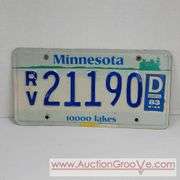1983 Minnesota License Plates Front and Back. A