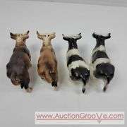 Victoria Ceramics Cow Salt and Pepper Shakers and Kirk Pewter. Both cow sets have one damaged horn each. See photos. A