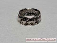 Sterling Silver 1964 Kennedy Half Dollar Ring. Size. 8.5. A3