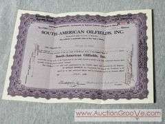 1936 Federal Trade Commission Rules, Policy and Acts, 1919 General Oil Company Shares Paperwork, Woodsonco Kansas Natural Gas Line, 1928 South American Oilfields Inc Share Certificate and 1928 Wall St