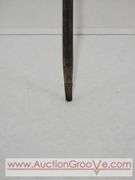 RARE Antique Pewter Top Carnival Baseball Stick/Cane W/ Rattle. 34.5". A2