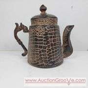 Metal tea Kettle. Decoration only. 9 x 9. A