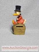 Rare Scrooge McDuck Coin Bank. Walt Disney Productions. Made in Finland. A1
