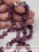 Polished Uncut Stauer Ruby Necklace. 925. 17.5" MB