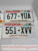 Four Wisconsin License Plates. A4