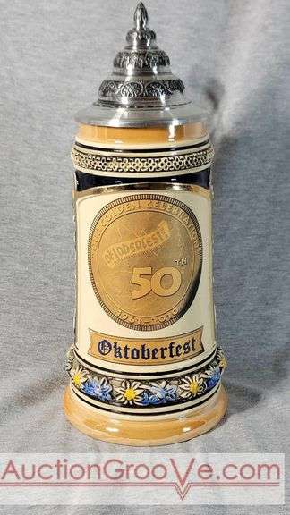 OUR GOLDEN CELEBRATION 50th Annual OKTOBERFEST USA La Crosse, Wisconsin 1961 - 2010. 10" Beer Stein Handmade and Handpainted in Germany. In Excellent condition with COA tag. See photos for details. ST