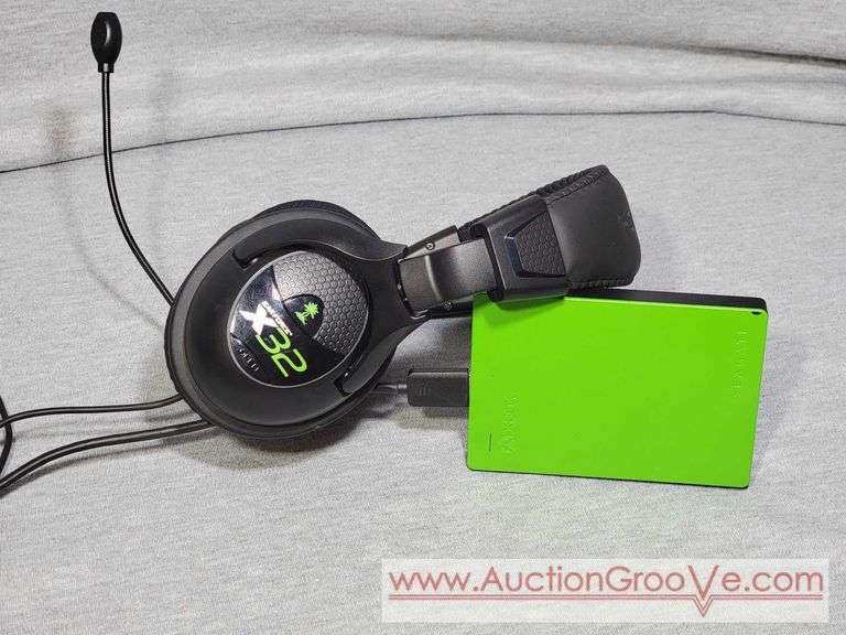 EarForce X32 Gaming Headphones and 2TB Seagate Drive for Xbox. B