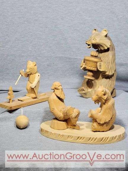 Hand Carved Bears. B