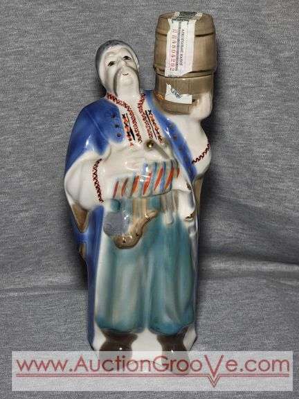 Ukrainian Cossack Decanter. Vodka. Full. 10" tall. LR