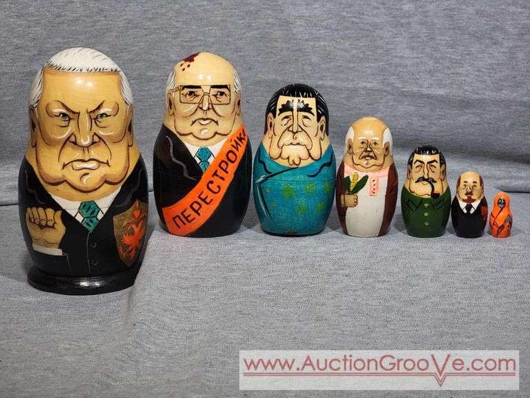 Past Leaders of Russia Nesting Dolls. B