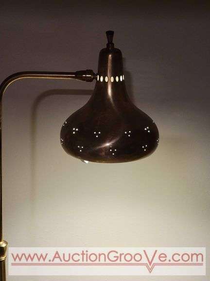 MCM Brass 3 Way Floor Lamp. 12 x 57.