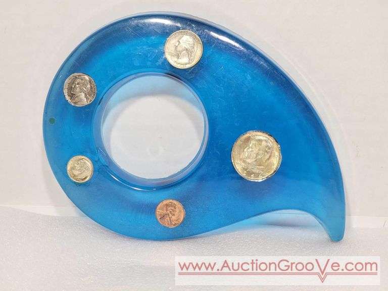 1964 Coin Collection In Acrylic. Bb