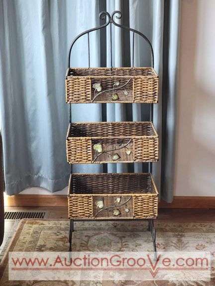 Three Tier Basket Shelf. 16 x 13 x 42. LR