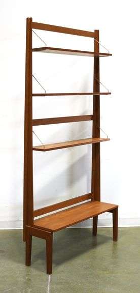 TEAK FREE STANDING WALL SHELF