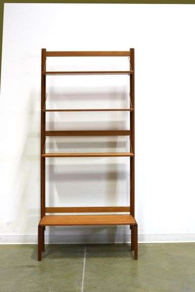 TEAK FREE STANDING WALL SHELF