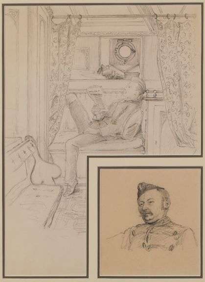 Ruthurford Drawing ROBERT WILLIAM RUTHERFORD, PENCIL DRAWING - Hodgins Halls Auction Group
