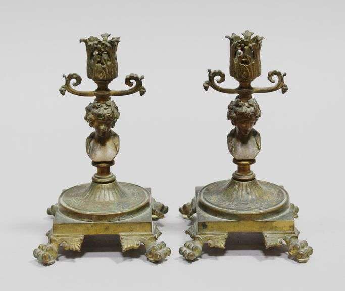 BRASS CANDLESTICK PAIR