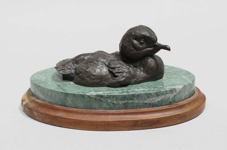 ROBERT BATEMAN BRONZE DUCK FIGURE