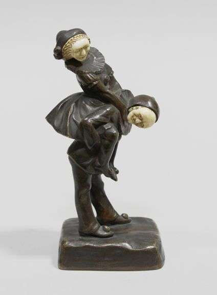 TERESZCZUK BRONZE AND IVORY FIGURE