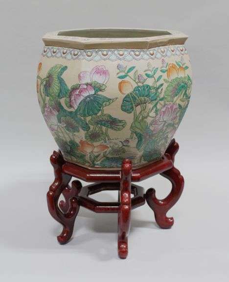 QING DYNASTY CERAMIC PLANT POT