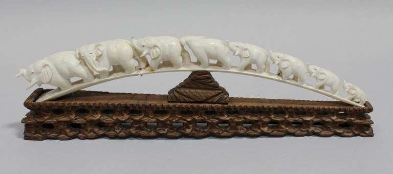 CARVED IVORY TUSK BRIDGE
