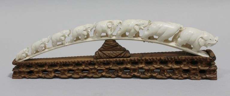 CARVED IVORY TUSK BRIDGE