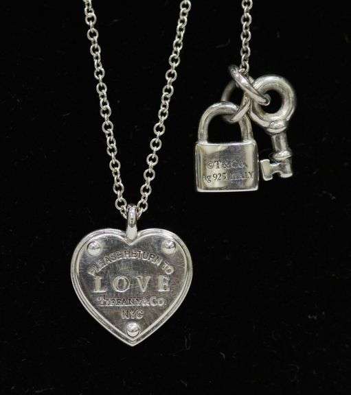 "RETURN TO TIFFANY" SILVER HEART TAG NECKLACE