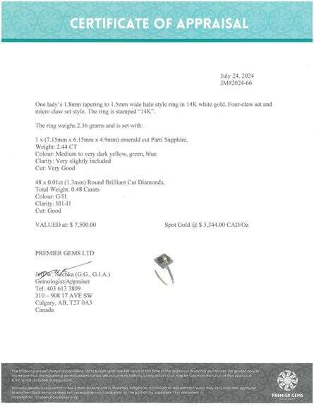14kt WHITE GOLD / SAPPHIRE & DIAMOND RING