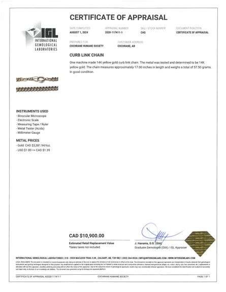 14kt YELLOW GOLD / CURB LINK CHAIN