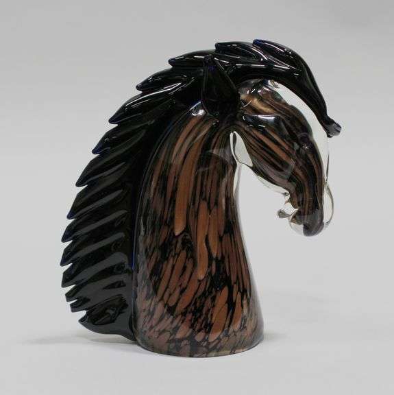 MURANO GLASS HORSE BUST