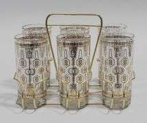 MCM DRINKING GLASSES IN CADDY (7)