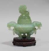 CHINESE CARVED JADE CENSOR