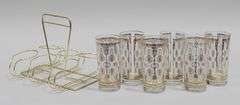 MCM DRINKING GLASSES IN CADDY (7)