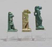 EGYPTIAN THOTH FIGURES/PENDANTS (3)