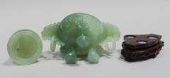 CHINESE CARVED JADE CENSOR