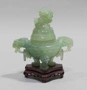 CHINESE CARVED JADE CENSOR