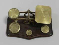 VICTORIAN BRASS POSTAL SCALE