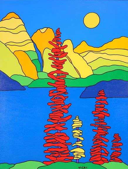 VICKI CARRUTHERS, ACRYLIC ON CANVAS