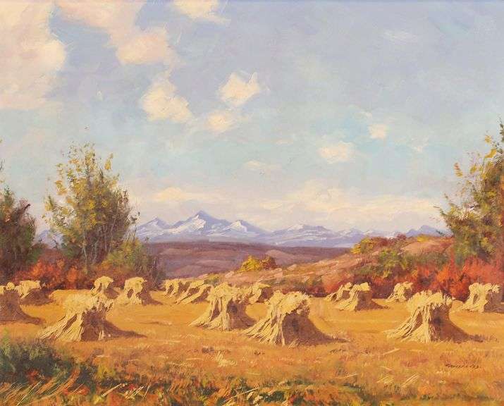 MANNIE GONSALVES, OIL ON BOARD