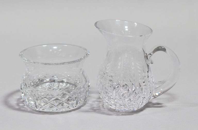 NOVA SCOTIAN CRYSTAL "TITANIC" CREAM & SUGAR SET