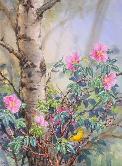 WEE LEE, ACRYLIC ON SILK LAID OVER BOARD
