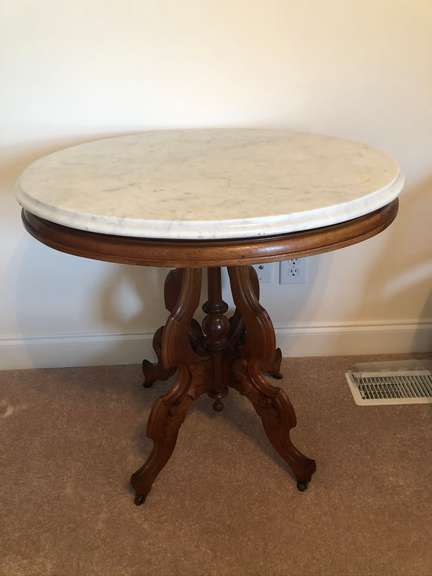 Antique Marble Side Table