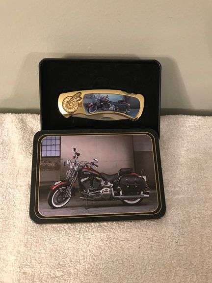 Collector's Harley Motorcycle Knife w/tin